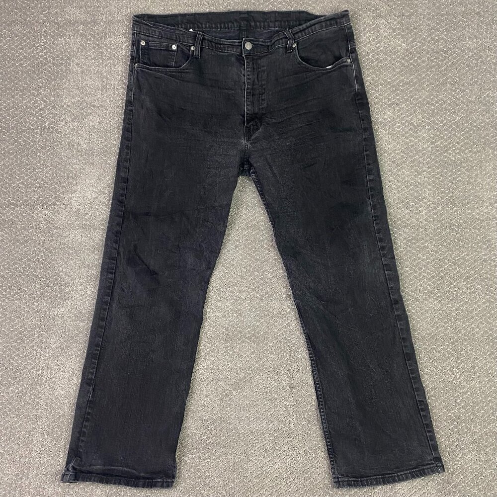 Levi's 569 Jeans Men's 40 x 32 Measures 40 x 29 Black Straight Leg Stretch